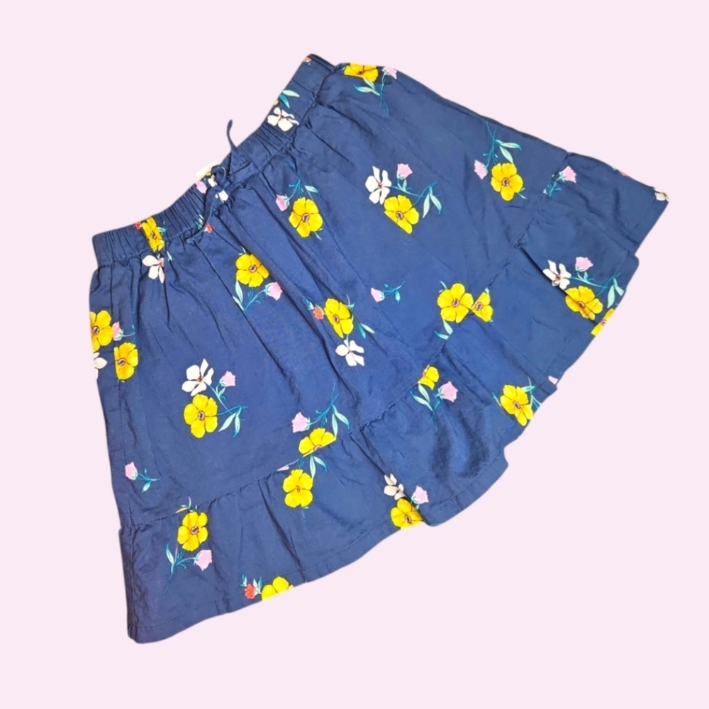 Carter's Girls Floral Blue Skirt Size 10